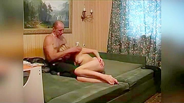 Daughter fucks daddy hard and deep after lesson