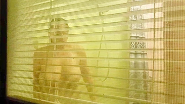 Spying on my hot neighbor she in shower this MILF it's hot