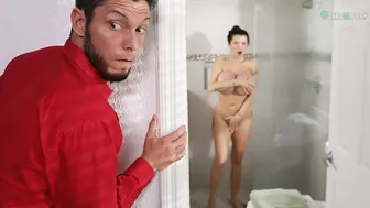 Spying on my neighbor who is masterbating in the shower