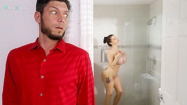 Spying on my neighbor who is masterbating in the shower