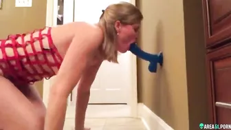 Mom teasing as she pleases herself with the huge dildo Mom teasing as she pleases herself with the huge dildo