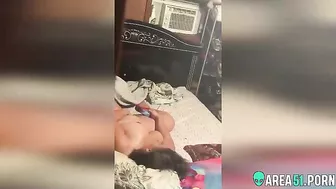 Caught my mom enjoying herself!  She masturbation with her dildo