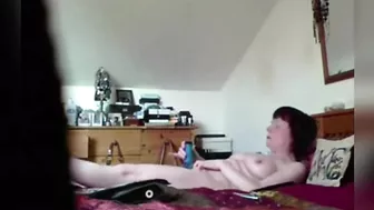 Naughty tight pussy mommy needs an orgasm every day! She masturbate I spying