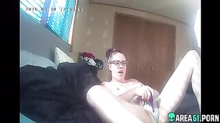 Cutie mom caught masturbating! Fingers and her hot pussy!