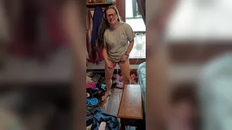 Mom play in the bathroom she fingering in front of the mirror Mom play in the bathroom she fingering in front of the mirror