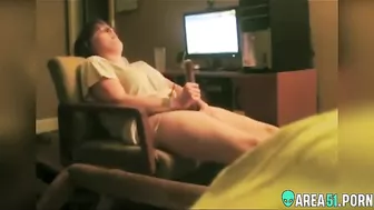 A hidden camera placed in just the right spot caught her masturbates