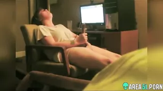 A hidden camera placed in just the right spot caught her masturbates