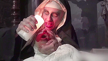 AREA51 PORN - Damned nun violently rapes the maid