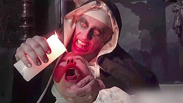 AREA51 PORN - Damned nun violently rapes the maid