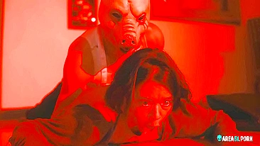 AREA51 PORN - Frightened wife raped by criminal masked pig