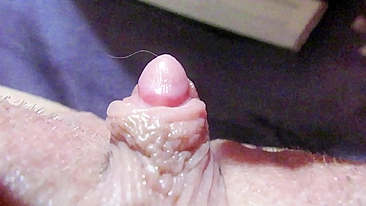 Big Clit Erection. Extreme close up pussy squirting POV masturbation