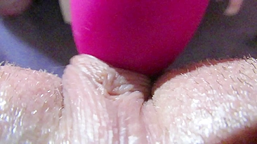 Big Clit Erection. Extreme close up pussy squirting POV masturbation