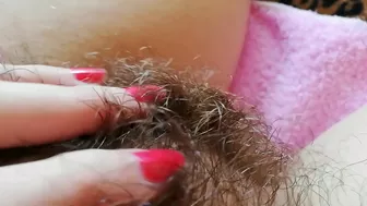 There is nothing better for the girls than playing with hairy bushes