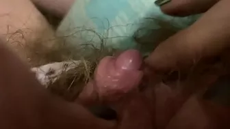 Big Clit Erection. Morning orgasm in extreme masturb POV