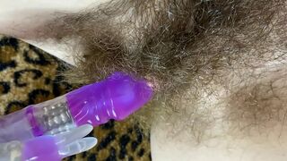 Big Clit Erection. Bunny vibrator test masturbation POV big orgasm