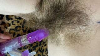 Big Clit Erection. Bunny vibrator test masturbation POV big orgasm