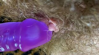 Big Clit Erection. Bunny vibrator test masturbation POV big orgasm