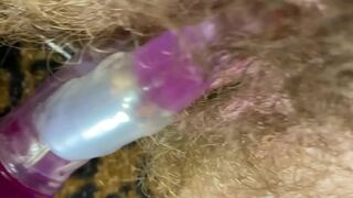 Big Clit Erection. Bunny vibrator test masturbation POV big orgasm