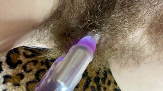 Big Clit Erection. Bunny vibrator test masturbation POV big orgasm