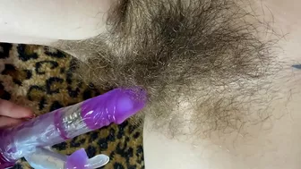 Big Clit Erection. Bunny vibrator test masturbation POV big orgasm