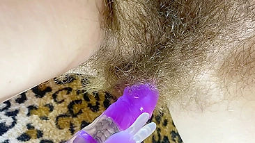 Big Clit Erection. Bunny vibrator test masturbation POV big orgasm