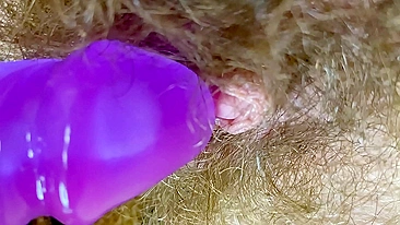 Big Clit Erection. Bunny vibrator test masturbation POV big orgasm