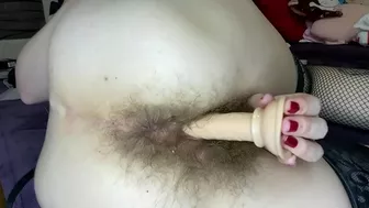 Compilation of naughty mom toying own hairy cunt and cumming hard