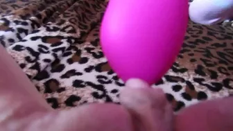 Close up video with amateur mom touching her big clit using a vibrator