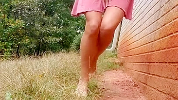 Wife fingering and peeing in the backyard! XXX Compilation