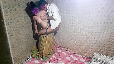 Masked Indian brother brought to ejaculation by the nasty sister