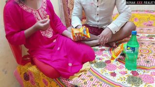 Indian sister spreads legs for snacks the brother has brought