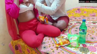 Indian sister spreads legs for snacks the brother has brought