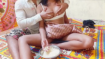 Sister wants to eat but has sex with the Indian brother instead