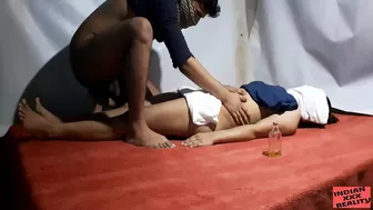 Brother pleases his Indian sister with massage before fucking her