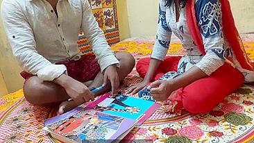 Indian brother helps his hot sister with homework and fucks her