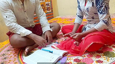 Indian brother helps his hot sister with homework and fucks her