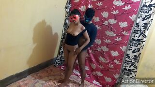 Sister lifts her Indian brother up to fuck him properly at home