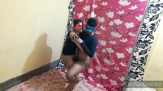 Sister lifts her Indian brother up to fuck him properly at home