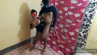 Sister lifts her Indian brother up to fuck him properly at home