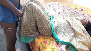 Horny Indian brother sticks his boner into sleeping sister's twat