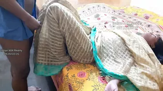 Horny Indian brother sticks his boner into sleeping sister's twat