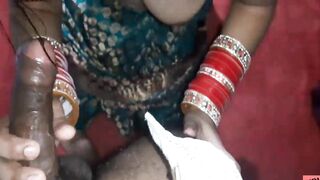 Cute Indian sister blows her brother's thick penis in POV video