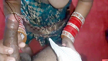 Cute Indian sister blows her brother's thick penis in POV video