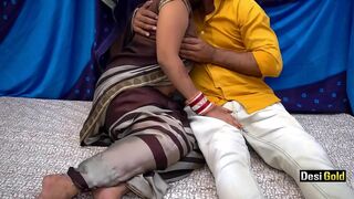 Sexy bhabhi blows a thick cock and takes it in doggy and missionary