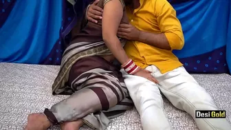Sexy bhabhi blows a thick cock and takes it in doggy and missionary