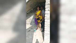 Bhabhi caught fucking in abandoned house by local dudes