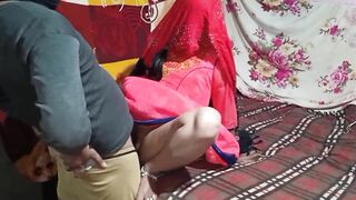 Desi bhabhi in pink enjoys cock of her Indian lover in doggy style