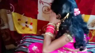 Bhabhi sucks devar's cock and takes it into pussy in Indian video