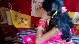 Bhabhi sucks devar's cock and takes it into pussy in Indian video