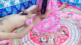 Bhabhi strokes and blows devar's Indian cock before getting fucked